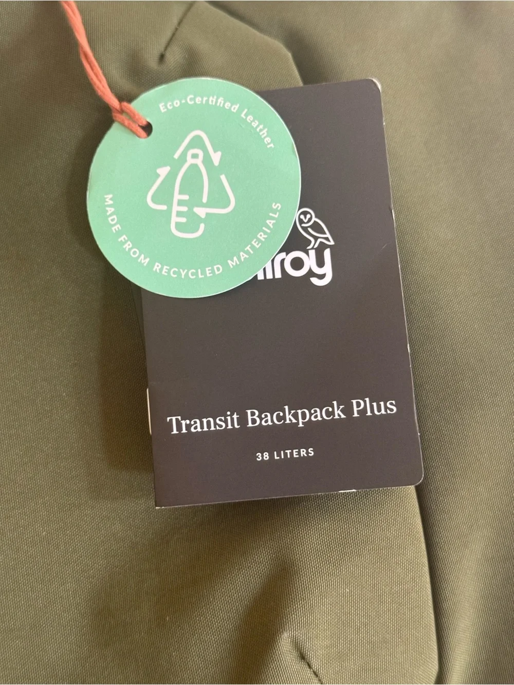Bellroy Transit Backpack Plus 38L Ranger Green Recycled Adjustable Straps